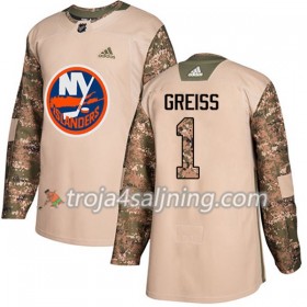 New York Islanders tröja Thomas Greiss 1 Adidas 2017-2018 Camo Veterans Day Practice Authentic - NHL Tröjor Herr